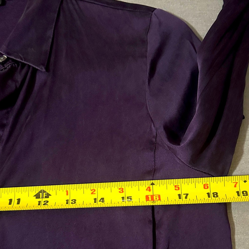 Ann Taylor Deep Purple silk Blouse